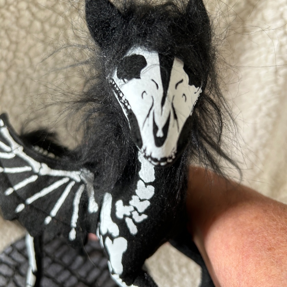 Annalee Black & White Skeleton Horse Figurine & Mice Senoritas - Picture 6 of 9
